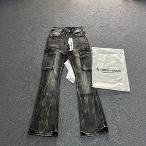 Jeans da uomo a vita media, larghi, in denim distressed - Pantaloni estivi in cotone intrecciato con schizzi di vernice, stile <span class=keywords><strong>boyfriend</strong></span> - Product Image 5