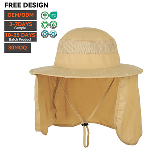 Wholesale Cotton Bucket <b>Hat</b> Outdoor Fishing <b>Sun</b> <b>Hat</b> Foldable Travel Hiking Casual Summer Breathable Custom Logo <b>Men</b> Bucket <b>Hat</b> - Product Image 3