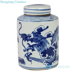 RZKT11-HM手描き中国アンティークハウス装飾セラミックブリキ瓶