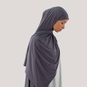 Hijab en jersey musulman en fibre de bambou-Écharpe islamique douce Fournisseur de Dubaï Foulard extensible doux en mélange de polyester de qualité supérieure - Product Image 3