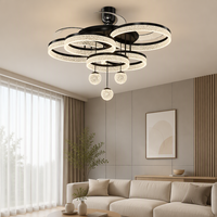 Ventilateur de plafond nordique, luminaire moderne minimaliste, lampe suspendue en forme d'anneau, LED, salon, salle à manger, éclairage de toute la maison