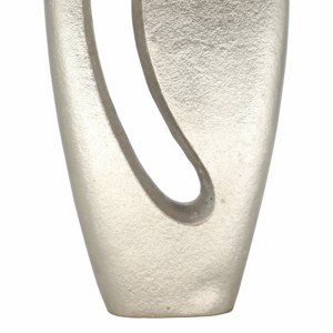 Vaso in metallo con dettagli a intaglio, moderno vaso decorativo per fiori, da esporre sul tavolo del soggiorno - Product Image 5