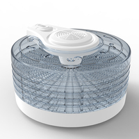 Déshydrateur alimentaire électrique 400W pour la maison avec 5 plateaux, 3 vitesses, commande mécanique, faible bruit et chauffage à cycle 360°