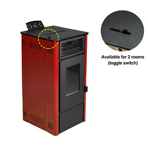 KM0804A CE ROHS Certification Stufa a Pellet Poêle à granulés de bois en acier autoportant au design moderne avec double prise d'air - Product Image 4