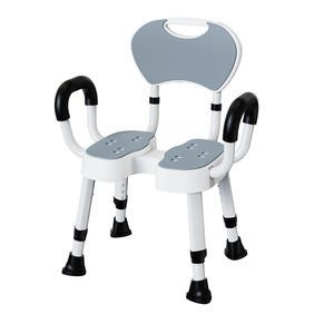 Fushide Yade Shower Chair Aluminum Alloy <b>Height</b> <b>Adjustable</b> Bathroom Safety <b>Stool</b> For Elderly Pregnant Women - Product Image 2