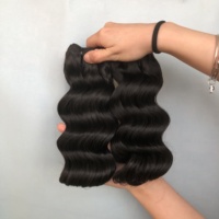 Grade 12A Super Double Dessiné Cheveux Humains Bruts Lâche Vague Profonde Vietnamien Tissage Extensions Doux Vague Naturelle Bundles