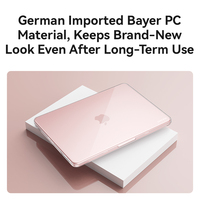 Coque transparente pour MacBook Neo 13 pouces, modèle 2026 A3404 avec puce A18 Pro, étui rigide avec béquille pliable