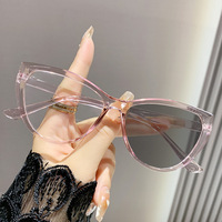 Lunettes Optiques Femme Anti-Lumière Bleue Photochromiques Marron Oeil de Chat Floral Anti-Reflet 2026 pour Filles et Femmes, Verres à Changement de Couleur
