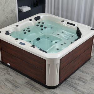 Vasca Idromassaggio <span class=keywords><strong>Jacuzzi</strong></span> in Acrilico per Due Persone con Cascata a Doppia Maniglia e Doppio Cuscino - Product Image 1