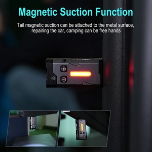 LED Keychain EDC Flashlight Magnet Work <b>Light</b> Type-C Rechargeable Torch Hat Clip Lamp Camping Pocket Lantern - Product Image 4
