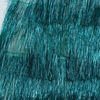 Couleurs vives pailleté brillant métallique frange Tulle broderie à la main glands tissu pour robe accessoires de vêtements personnalisés
