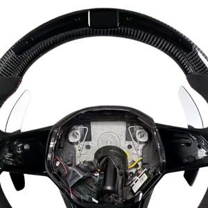 Volant en fibre de carbone Alcantara avec LED pour Volkswagen Golf 6 Golf 7 MK7 MK7.5 MK8 Polo Tiguan Jetta GTI Bora Santana <span class=keywords><strong>Caddy</strong></span> - Product Image 5