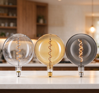 Ampoule globe à filament LED rétro G200 4W dimmable 2200K E27 B22 E26 pour éclairage décoratif intérieur