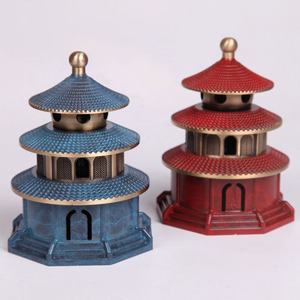 Quemador de Incienso de Cobre Puro Estilo Antiguo del Templo del Cielo de Tongpu Craftsman, Quemador de Incienso para Interiores del Hogar, Creativo Chino - Product Image 1