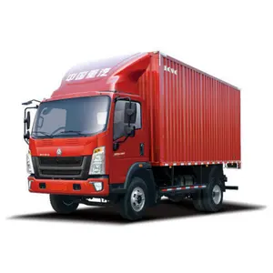 Kotak van kargo truk 6T 5.6m truk Van kargo tugas ringan 4x2 Sinotruk Howo 116hp di Dubai