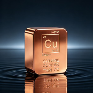 Barra de Cobre Puro 99.99% de 10 Onzas en Oferta, para Aficionados a la Metalurgia y como Adorno de Escritorio - Product Image 2