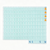 Funky Trade 1.42 Inch the Ocean Line Bleu Ciel Personnalisé Gravé Sur Mesure Luxe 160 Pièces Mini Tuiles de Mahjong Américaines OEM ODM