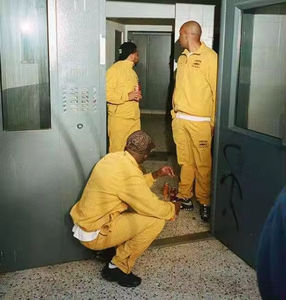 OEM 맞춤형 무지 풀오버 트레이닝복 360gsm 프렌치 테리 면 후드 스웨트셔츠 조거 팬츠 남성용 나일론 스트릿웨어 세트 - Product Image 6