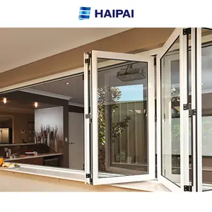 Modern New Design Aluminum Alloy Hollow Glass Windows Ventilation Lighting With Multiple Folding Feature