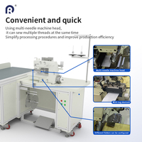 Machine à coudre industrielle à double aiguille à grande vitesse à lit plat pour tissu de rideau avec une productivité élevée