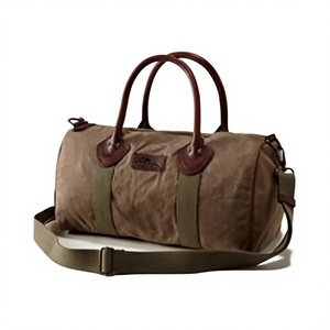 Sac de voyage léger en cuir de buffle véritable vintage B S International, imperméable, avec fermeture éclair et diamants, pour rangement et transport - Product Image 2