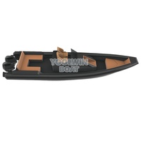 Bateau semi-rigide (RIB) de pêche commerciale et de wakeboard en aluminium robuste 960, avec deux moteurs hors-bord de 600 CV, pour 60 personnes, loisirs et divertissement