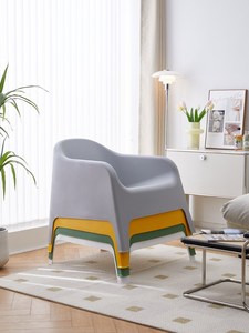 Mobilier de jardin d'extérieur, style luxe, confortable, canapé en plastique simple, <span class=keywords><strong>accoudoir</strong></span> empilable, chaises d'hôtel en plastique - Product Image 2
