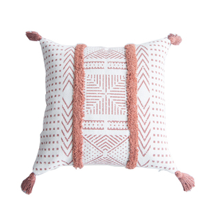 Haute couture luxe nouvelle Collection imprimée moderne Simple Design tufté oreiller coussin avec gland tricoté jeter oreiller - Product Image 5