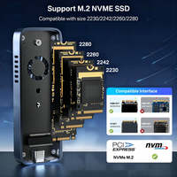 Boîtier externe pour SSD M.2 NVMe EC-6608Air USB 3.2 Gen2 10 Gbps Type-C en alliage d'aluminium 2280 M Key B&M Key 8 To