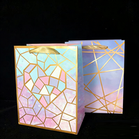 Sac en papier doré dégradé violet populaire, simple et romantique, sac en papier à main pour cadeau