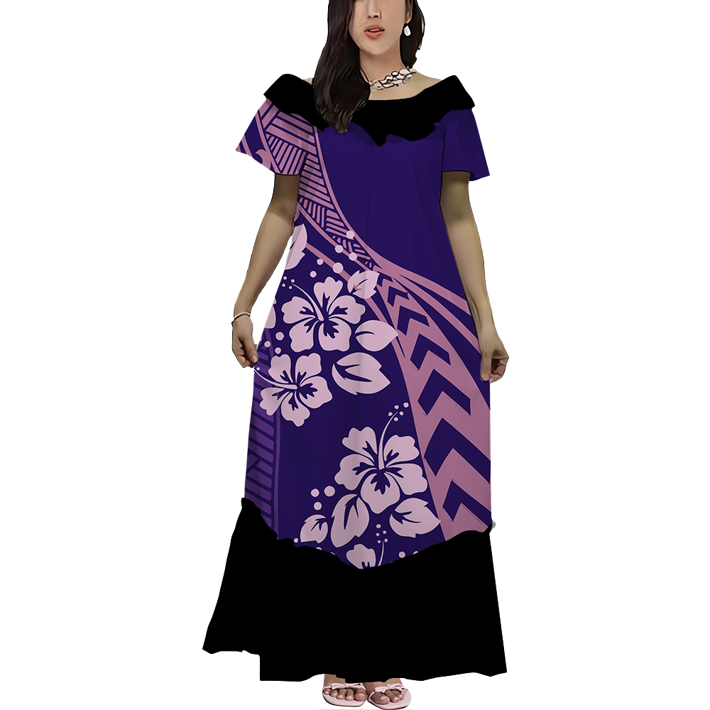 Wholesale Hawaiian Maxi Women Dress Pacific Island Art Prints | Alibaba.com