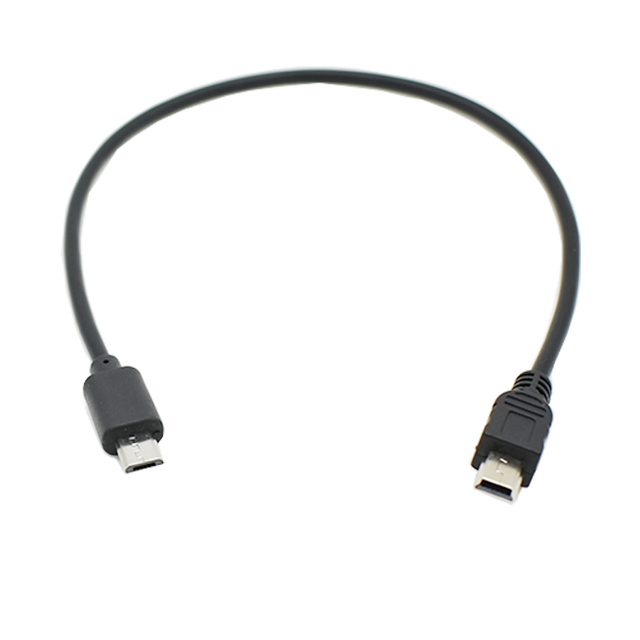 Lingable Micro USB 2.0 Male to Mini USB 5pin Male Data Charging Cable OTG Converter Adapter Cables 30CM Micro-usb to Mini-usb