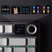 Teclado Mecánico Inalámbrico AULA F75 Max con GIF Personalizable, Teclado Tri-Modo TFT 75% con Perilla para PC y Tablet