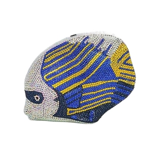 Bolso de Noche de Lujo con Cristales Brillantes y Pedrería de Peces Oceánicos para Mujer, Cartera de Mano para Bodas, Celebraciones y Galas - Product Image 4
