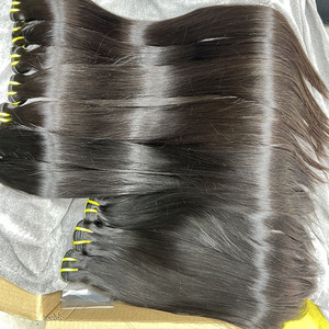 Cabello Brasileño Virgen Liso Sin Procesar, Trama Única al por Mayor, Sin Pegamento, Color Natural, para Trenzas Boho, Peluca - Product Image 4