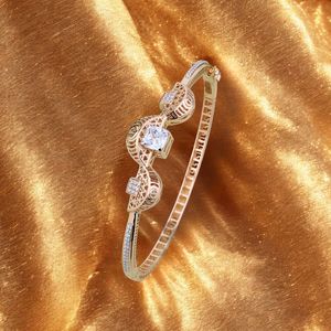 Bracelet de luxe en or et diamants avec pierres précieuses en cristal, bijoux fins pour femmes, cadeau élégant pour anniversaire de mariage - Product Image 5