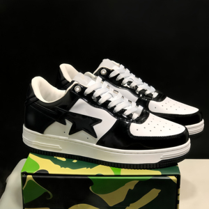 รองเท้ากีฬาหนังสังเคราะห์ระบายอากาศได้ดีทันสมัย-รองเท้าวิ่งลำลองสไตล์ Bapees ของแท้ยอดนิยมสำหรับผู้ชาย ผ้าฝ้ายลายพราง - Product Image 3