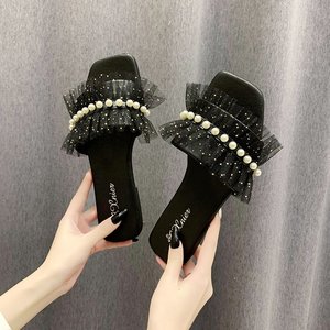 Summer New Bow Ladies <b>Slippers</b> Outdoor Beach Designer Ladies <b>Slippers</b> Fashion Mesh Leisure Ladies Luxury <b>Slippers</b> for Women - Product Image 6