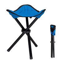 Trépied de pêche sur glace en plein air chaise de camping à trois pieds tabouret pliant triangulaire