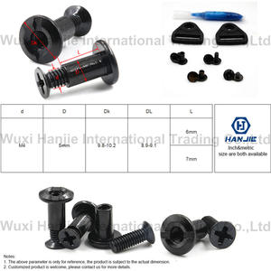 Gran oferta <span class=keywords><strong>de</strong></span> acero ranurado biselado cabeza plana <span class=keywords><strong>a</strong></span> través del agujero hembra + cabeza Phillips CSK macho Chicago <span class=keywords><strong>libro</strong></span> tornillo <span class=keywords><strong>de</strong></span> cuero - Product Image 5