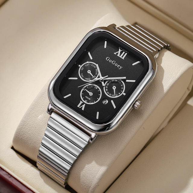 New Fashion Korean Rectangular Watch High Appearance Level Small Student Temperament Quartz Watch for Men and Women