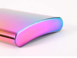 Gradient ánh kim Whisky Wine Pot 8 oz nữ flagon Rose Gold người phụ nữ thép không gỉ đầy màu sắc cầu vồng Hip Flask - Product Image 5