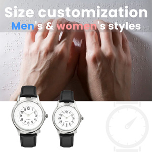 Nói chuyện xúc giác đồng hồ Braille chạm vào mặt đồng hồ để có được thời gian hiện tại nói thời gian cho người mù hoặc quay số cao tuổi - Product Image 4