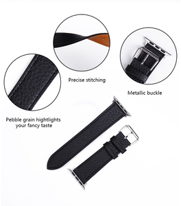 สายนาฬิกาหนัง PU Litchi สำหรับ <span class=keywords><strong>Apple</strong></span> <span class=keywords><strong>Watch</strong></span> Band 38 <span class=keywords><strong>40</strong></span> 41 42 44 45มม. iWatch <span class=keywords><strong>SE</strong></span> Series 4 5 6 - Product Image 4