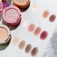 Palette d'ombres à paupières à paillettes de maquillage personnalisé de marque privée poudre pressée fard à paupières neutres chauds