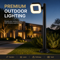 Lampadaire LED d'extérieur OEM AC85-260V, design ovale moderne, éclairage uniforme pour jardins, terrasses et espaces de loisirs extérieurs