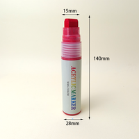 Ensemble de stylos en acrylique Jumbo 15mm à haute teneur en pigment pour la peinture de signes multi-surfaces en verre bricolage