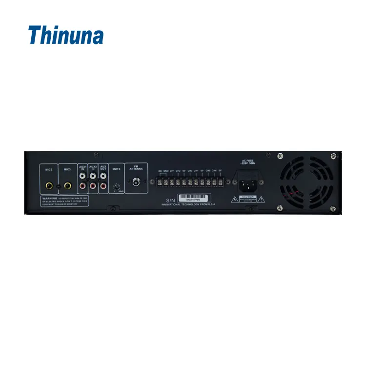 Thinuna VTA II Series Professional Audio Mixing Amplifier 6 Zones 5 EQ Sound Effector Mixer Amplifier With Volume Control
