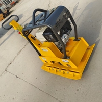Compacteur à plaques réversible FPC-220, compacteur vibrant portatif pour le compactage du sol et des chaussées en asphalte