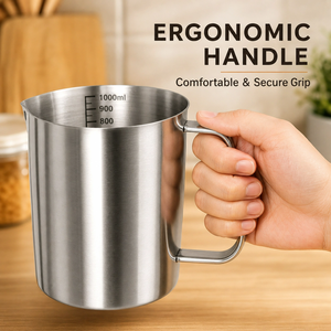 Taza Medidora <span class=keywords><strong>de</strong></span> Acero Inoxidable, Taza Medidora <span class=keywords><strong>de</strong></span> Metal con Asa (Mejorada, <span class=keywords><strong>5</strong></span> Marcas con Escala en Taza/ML/Onza) - Product Image 4